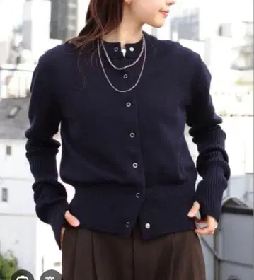 새상품급 THE SHINZONE 신존 롱 리브 가디건 네이비