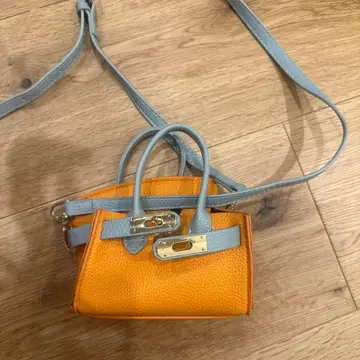 오렌지와 스카이블루 미니 숄더백