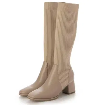 EVOL 이볼 니트 부츠 롱 부츠 베이지 미사용 새상품