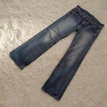 빅존 데님 팬츠 청바지 면 100% 블루