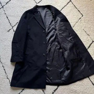 3XL 유니클로 체스터 코트 캐시미어 혼방 네이비 빅 사이즈