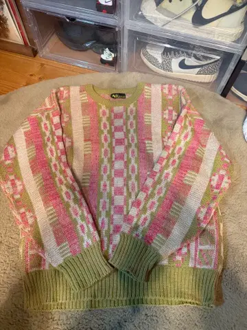 MAX 기하학 패턴 니트 스웨터