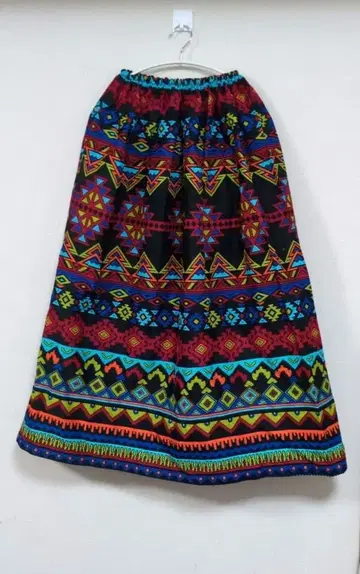 아프리칸 롱 개더 스커트 아프리칸 무늬 No.378