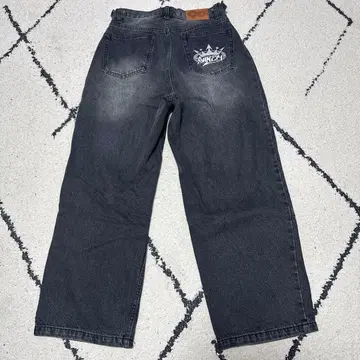 [ 즉시 품절 상품 ] 9090 블랙 와이드 레그 데님