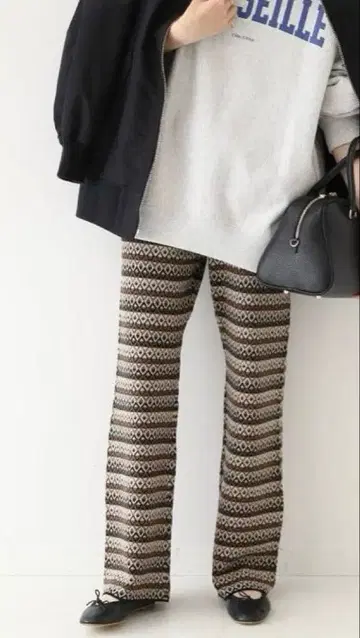슬로브 이에나 더블 자카드 니트 팬츠 38 SLOBE IENA