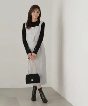 [ 새상품급 ] 프로포션 바디 드레싱*베이직 트위드 타이트 스커트