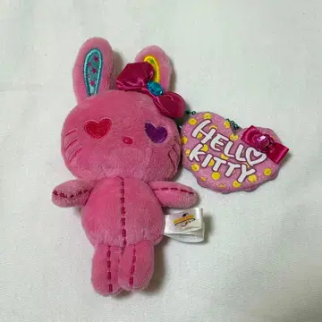 레어 헬로키티 토끼 봉제 인형 키링