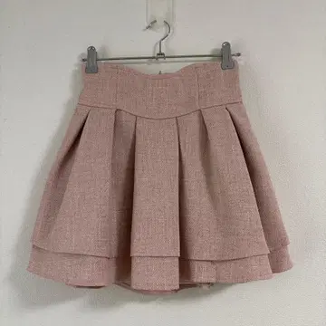 미셸 마카롱 슬림 레그 스커트 핑크 트위드