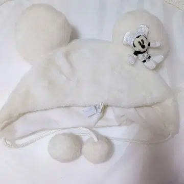 디즈니 리조트 미키 화이트 라메 팬캡