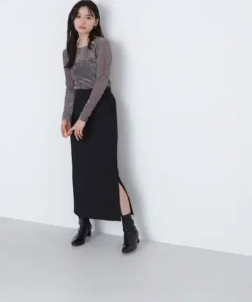 [ 새상품급 ] 내추럴 뷰티 베이직 * 사이드 슬릿 내로우 스커트