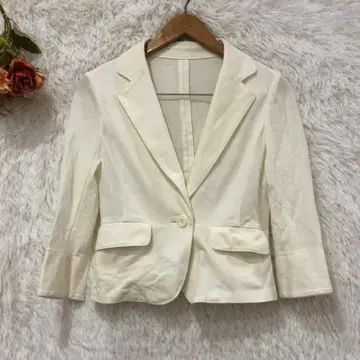 스트로베리 필드 페플럼 코튼 자켓 일본제 화이트