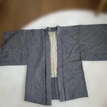 블랙 총조임 기모노 겉옷 순수 실크