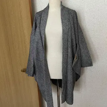 블랙 총조임 기모노 겉옷 순수 실크