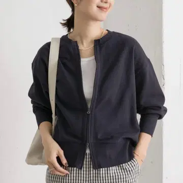 25SS 코튼 맨투맨 ZIP 가디건
