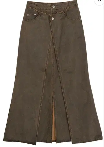 SYNTHETIC LEATHER WASH WIND SKIRT