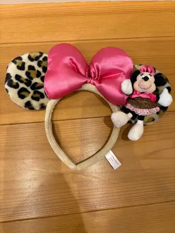 미니 마우스 레오파드 무늬 머리띠 디즈니 리조트