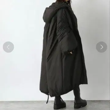 jeanasis 몬스터 후드티 롱 코트 블랙