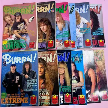 BURRN! 음악 잡지 1991년 12권 세트 스콜피온스 메가데스