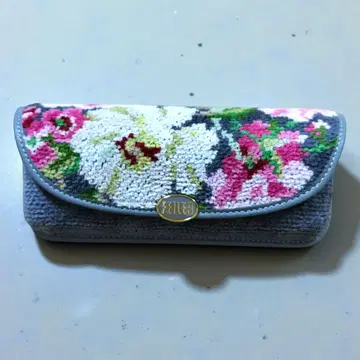 페이러 안경 케이스 FEILER 그레이 꽃무늬