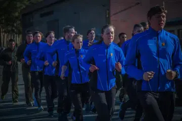 독특한 노르웨이 해군 트레이닝 자켓