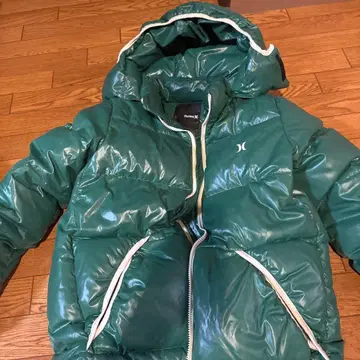 Hurley 후드 부착 다운 자켓 L 사이즈 그린