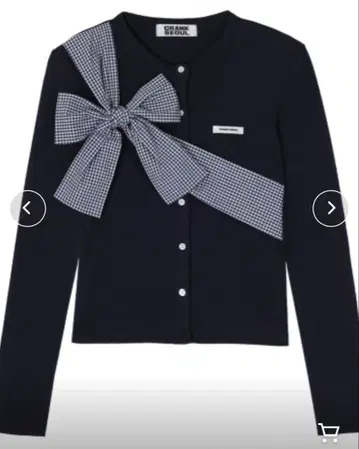 CRANK Ribbon Tie Knit Cardigan (Navy)