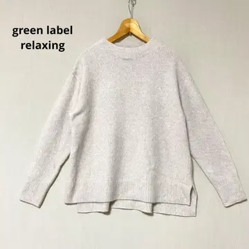 그린 레이블 릴랙싱 보틀넥 풀오버 니트