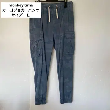 monkey time 몽키타임 카고 조거 팬츠 L 블루 그레이