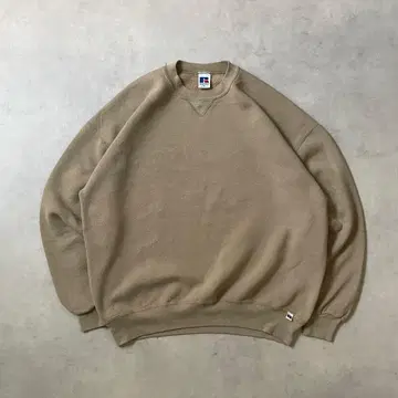 90s~ 러셀 애슬레틱 무지 맨투맨 앞V 가제트