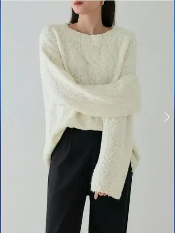 [ 완판템 ] crewre 크루레 로빙 슬라브 루즈 니트 ecru