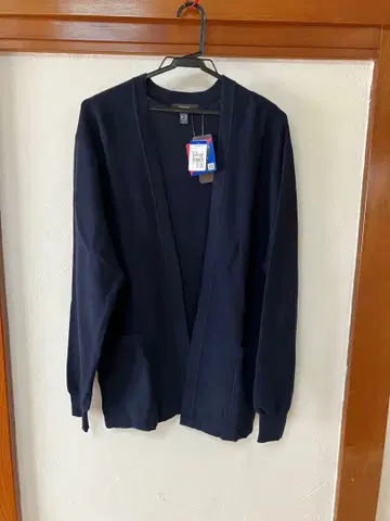 와플 버튼리스 가디건 네이비 L 사이즈