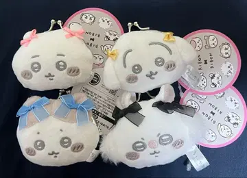 치이카와 미니 가마구치 파우치 리본 토끼 하치와레 모몽가