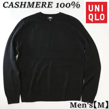 유니클로 캐시미어 100% 크루넥 니트 스웨터 M / 블랙