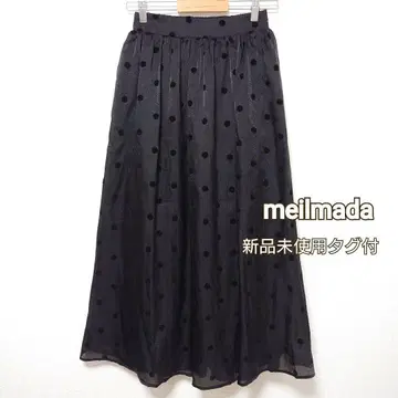 meilmada 택 포함 새상품 플로키 도트 오간자 스커트