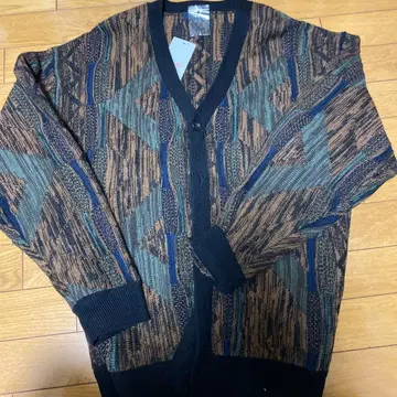 BEAMS HEART 기하학 패턴 가디건 M 사이즈