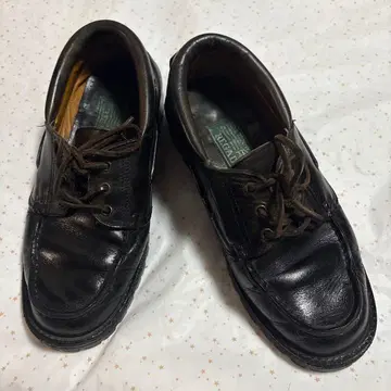 리걸 블랙 가죽 모카신 신발