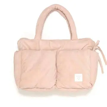 andmary 메리 퀼팅 스웨이드 백 핑크