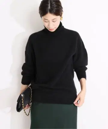 새상품급 베르메이유 페예나 퓨어 캐시미어 100 터틀넥 블랙