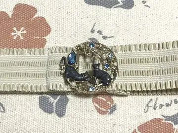 고양이 x 별하늘 밴딩 벨트 골드 아이보리 엑시즈팜