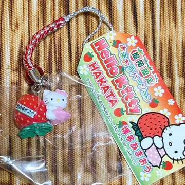 산리오 헬로키티 지역 한정 끈 스트랩 후쿠오카 하카타 아마오 딸기