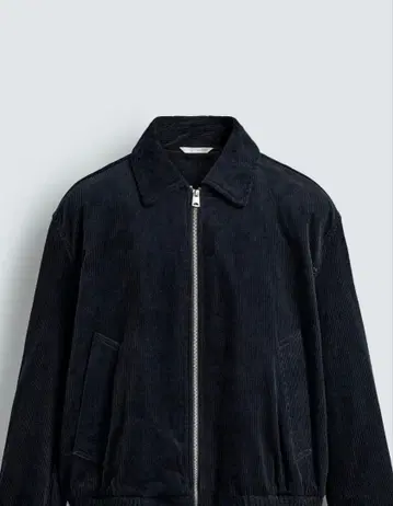 ZARA 네이비 코듀로이 블루종