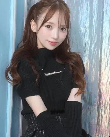 미셸 마카롱 펄 니트탑 블랙