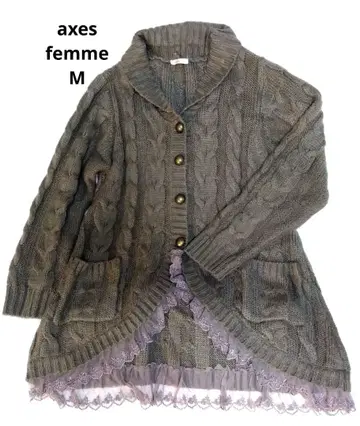 axes femme 긴팔 가디건 M
