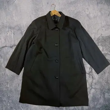 구제 의류 상의 긴팔 롱 코트 블랙 검정 남성용 여성용 가을 겨울