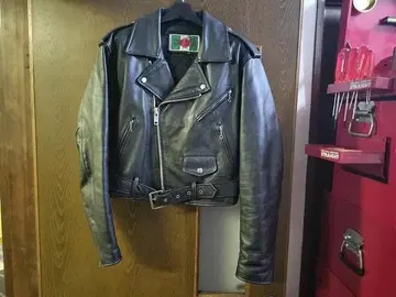 90년대 구매 숏 기장 가죽 라이더 자켓 하자 있음 USED
