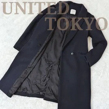 UNITED TOKYO 체스터 코트 여성용 사이즈 1 S 네이비