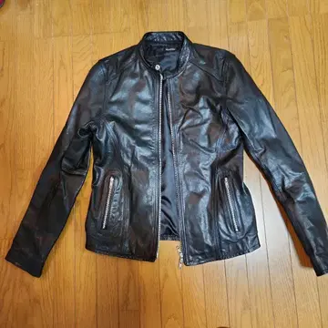 블랙 가죽 싱글 라이더 자켓 s 사이즈