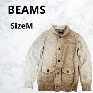 BEAMS 니트 가디건 겨울 의류 아우터 베이지