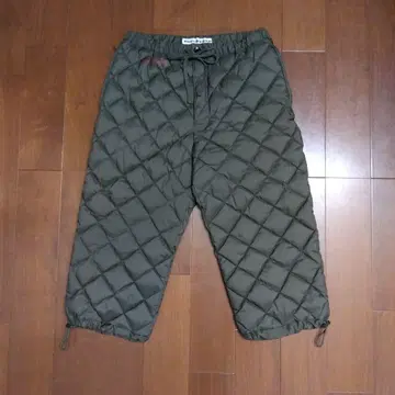 MADEMOISELLE NONNON 퀼팅 팬츠 카키 새상품급