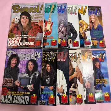 BURRN! 음악 잡지 1992년 12권 세트 스콜피온스 메가데스